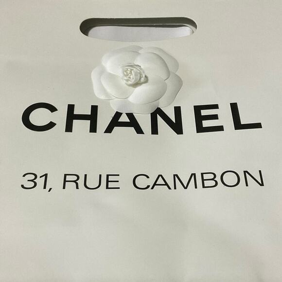 Chanel White Medium Gift bag with Organza Camellia flower - Picture 5 of 13